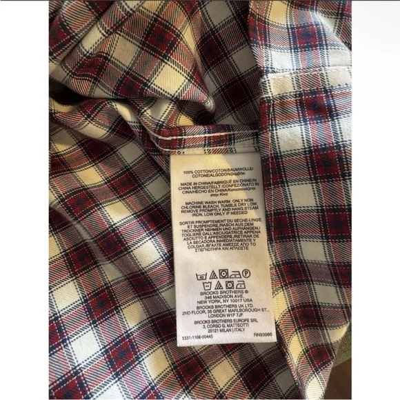 Brooks Brothers Button Down Shirt ~ Mens Large~ Regent Fit~Non-Iron~ 100% Cotton - Picture 4 of 4